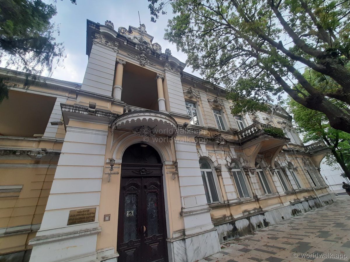 Historic Neo-Baroque building facade in Batumi Old Town near Europe Square