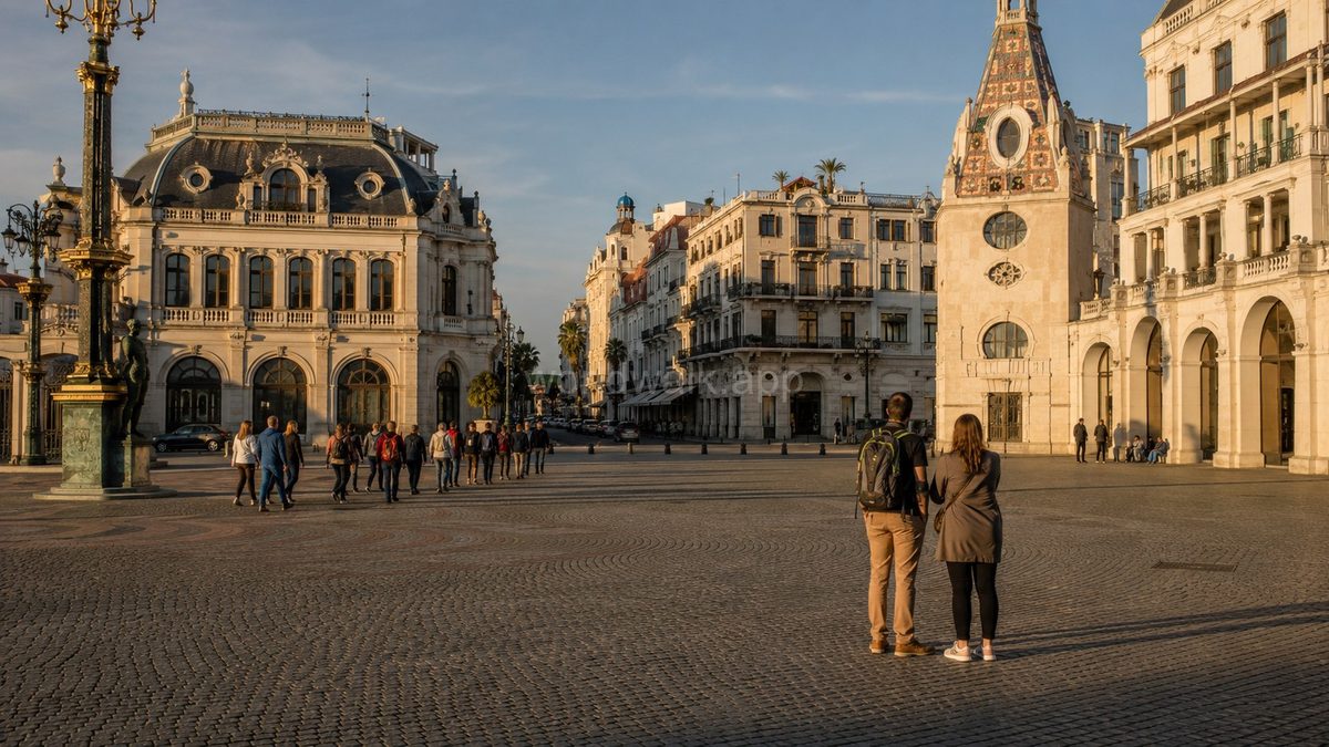 Batumi Old Town historic facade — depth of stories available on audio guide vs live tour