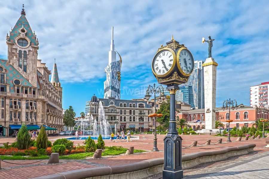 Europe Square Batumi — the formal centre of the Old Town, a natural starting point